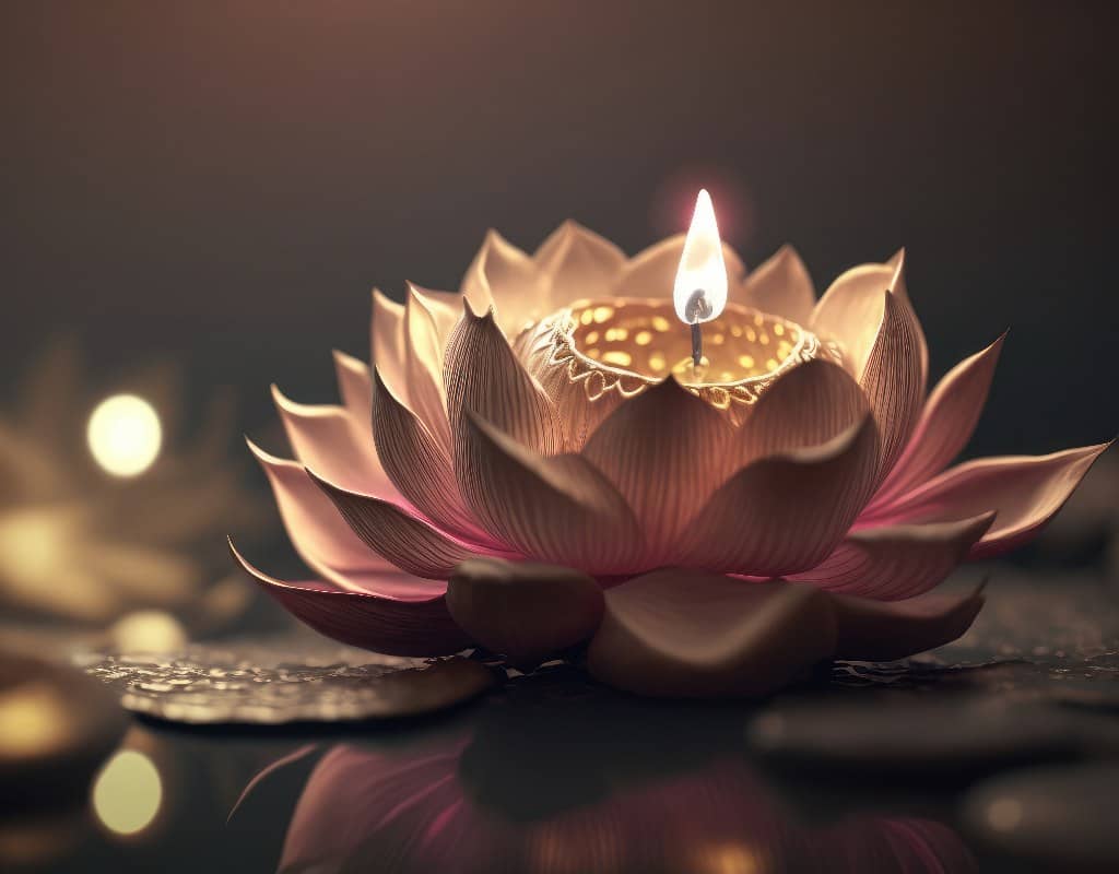 gold lotus flower